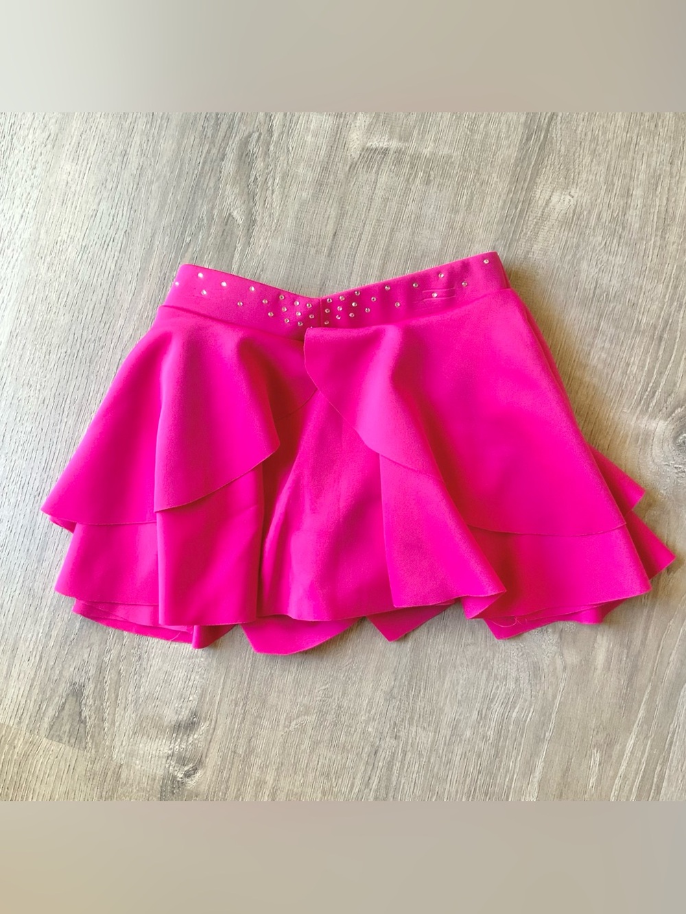 Weissman Hot Pink Ruffled Mini Dance Skirt SA (4/6)